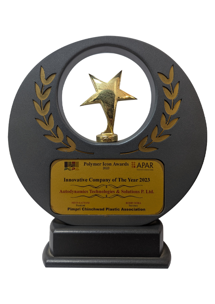 PCPA Polymer Icon Awards 2023 innovative company of the year trophy